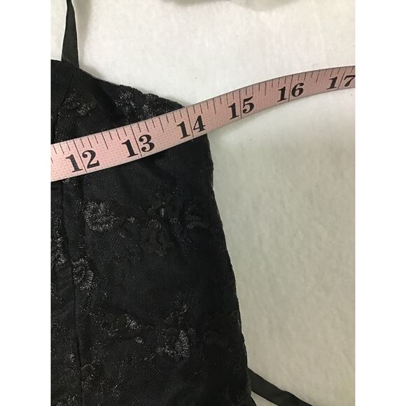 LULU'S M Pursuing Elegance Black Floral Embroidered Lace-Up Maxi Dress NEW b130 - Picture 5 of 9